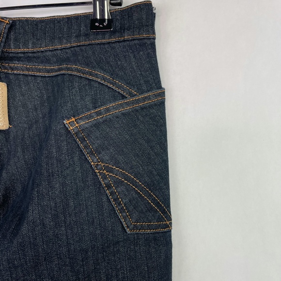 Dolce & Gabbana D&G Pinstripe Dark Wash Straight Leg Jeans Women's Sz 28 42